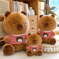 Peluche Capybara à Capuche Kawaii Mignonne, Coussin à Câliner, Jouet en Peluche pour Enfants, Cadeau d'Anniversaire, Peluche de Remise de Diplôme