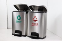Poubelle à pédale 30L * 3 avec pédale Poubelle de recyclage domestique 60L /45L Système de poubelle à pédale d'intérieur Poubelles à fermeture souple pour la cuisine