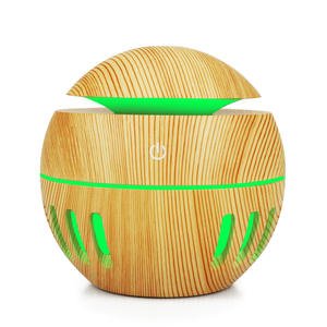 Mini humidificateur en bois avec lumière LED, rechargeable par USB, pour la maison, la chambre, le bureau, diffuseur d'arômes, capacité inférieure à 0,5L - Product Image 1