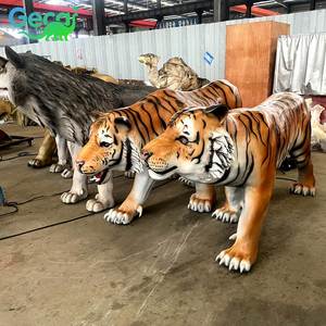 GECAI GC 002 เครื่องเล่นสนามกลางแจ้ง ทำจากเรซิ่น รูปแบบเสือเคลื่อนไหวได้เหมือนจริง ขนาดเท่าตัวจริง ควบคุมอัตโนมัติ ได้รับการรับรองมาตรฐาน ISO ใช้ไฟ 110/220V เหมือนเสือจริง - Product Image 5