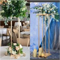 Support à fleurs en or pour décorations de table de mariage, support à fleurs en métal haut pour centre de table de mariage, événements, présentoir de fête