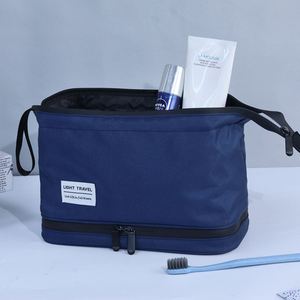 Trousse de Toilette de Voyage en Nylon Résistant à l'Eau avec Compartiments Séparés Humides/Secs et Fermeture Éclair – Grande Capacité, Portable - Product Image 1