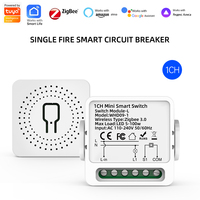 SIXWGH Módulo de Relé Inteligente Mini Zigbee 3.0 de 1/2/3 Canales, 10A, Material ABS y PC, Control por Voz con Google Home y Alexa