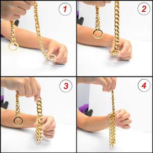 Großhandel Hunde zubehör Gold Edelstahl Choke <span class=keywords><strong>Slip</strong></span> Hunde kette Welpen Hunde halsband - Product Image 6