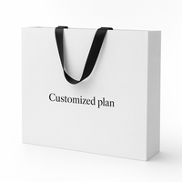 Sac fourre-tout en papier sans couture, sans bordure, avec logo personnalisé, taille et couleur au choix, en papier d'art premium, pour emballage cadeau de vêtements de luxe, OEM ODM
