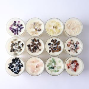 Fabricants en gros bougies revente décoratif verre parfumé nouveauté zodiaque 12 constellations bougies avec cristaux - Product Image 4