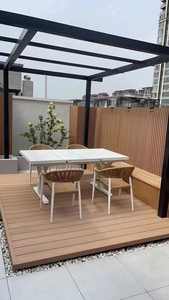 Lusso WPC legno composito <span class=keywords><strong>pavimenti</strong></span> <span class=keywords><strong>per</strong></span> giardino esterno Design moderno con tecniche lisce Click Lock installazione - Product Image 4