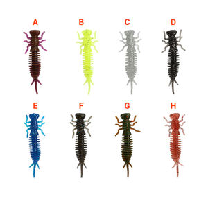 Pequeña Larva libélula insecto cebo Ninfa mosca Damselfly para <span class=keywords><strong>trucha</strong></span> perca lubina Pan pez Señuelos de Pesca suaves - Product Image 6
