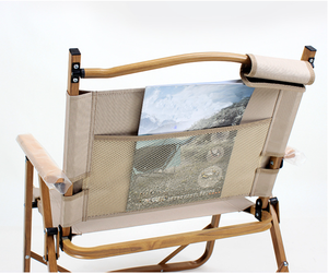 Metal <b>Folding</b> Wood Grain Beach Chair 600D Oxford Cloth Low Fishing Chair Portable Beach Chairs - Product Image 5