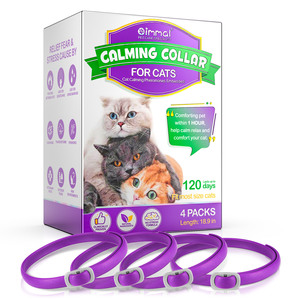 OIMMAL 4 Pack High Quality Pheromone Cat Calming Collars Anti Anxiety Reduce Adjustable Pet Pheromone Calming Collars For Cats