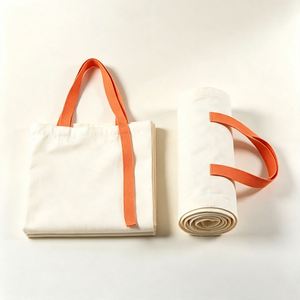 Custom Canvas Tote Handbag <b>Foldable</b> Portable Reusable <b>Shopping</b> Tote <b>Bag</b> for Supermarket Grocery Daily Use - Product Image 3