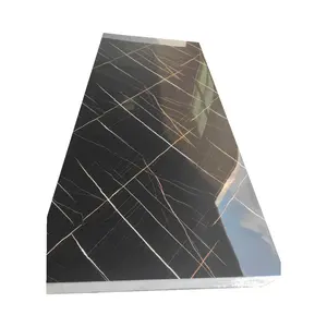 블랙 자체 접착 두꺼운 3D 디자인 PVC 천장 클래딩 대리석 플라스틱 시트 uv