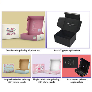 Boîte en carton ondulé simple paroi personnalisée pour l'e-commerce, rose imprimée, pliable, rigide, avec éponge, pour expédition et cadeaux - Product Image 5
