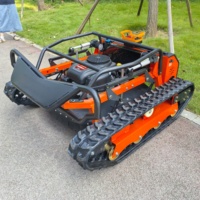 Tondeuse à gazon robotisée télécommandée à chenilles en caoutchouc agricoles, homologuée CE EPA, industrielle, 4 temps, tout-terrain
