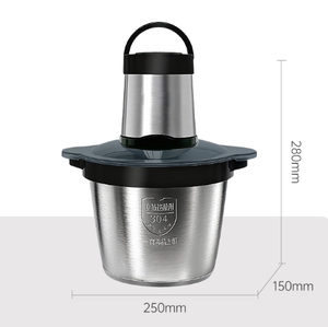 Procesador de Alimentos, Picadora de Alimentos de 2 Velocidades, Molinillo de Carne con Recipientes de Acero Inoxidable y Vidrio, Función de Apagado Automático con Botón Mejorado - Product Image 6