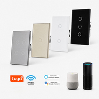 Panneau mural tactile intelligent Wi-Fi de style luxe 10A 240V avec commande vocale et télécommande de minuterie pour la vente en gros