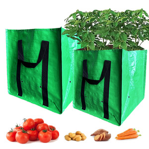 Bolsa de plantas de cultivo de tela tejida Pp, suministros de jardinería reutilizables personalizados de tamaño de Color resistente al desgarro grueso - Product Image 1