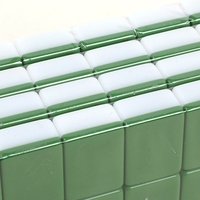 Juego de Mahjong de Melamina de Lujo Estilo Americano de 166 Piezas, Color Verde Wowu, en Caja Personalizada para Regalo y Juego de Mesa