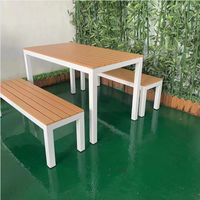 Chaise haute et table haute bar mobilier d'extérieur en bois patio jardin ensemble café restaurant jardin ridge mobilier d'extérieur