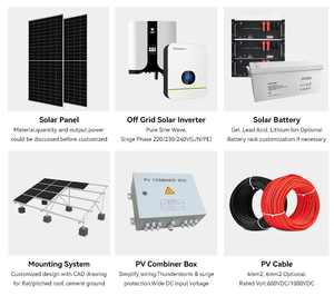 Kit de panneaux solaires 10000W avec batterie lithium-ion et onduleur pour la maison – Générateur d'énergie solaire 15KW, 20KW, 40KW, 10KW - Product Image 2