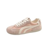 Chaussures de sport décontractées roses pour femmes, à lacets, couleur unie, en maille respirante, style rétro, talon bas, nouvelle collection Printemps/Été 2026