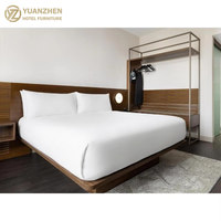 Moderno 5-Star Custom Set de madera maciza AC Hotel King Size Cama Armario Sofá MDF para uso en apartamentos