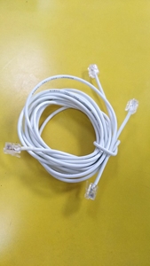 Cable plano de <span class=keywords><strong>6</strong></span> conductores, Cable de línea telefónica OEM ODM, con Cable fijo personalizado en espiral, 6P4C, teléfono antiguo recto de 1,5 m - Product Image 5