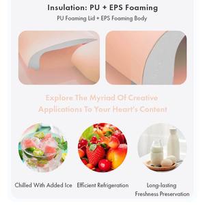 IceMaster PU Foaming Lid 6QT Cooler Box EPS Foaming Body Insulation Camping Cool Ice Cooler Chest Box With Handle&Strap - Product Image 6