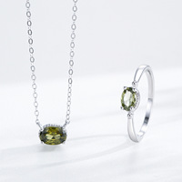 Prix usine vert pierre Zircon bague pour femmes en argent Sterling 925 bijoux bague bijoux fins