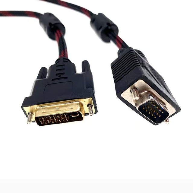 DVI-D 24+1 to VGA Cable Male to Male 1080P Full HD for HDTV PC Host Laptop Monitor and Projector (3 Feet)