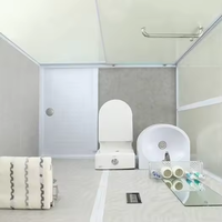 Toilettes mobiles modulaires préfabriquées portables de luxe Cabine de douche Unité de salle de bain sanitaire en acier pour l'extérieur