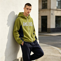 Veste décontractée ample à texture gaufrée pour homme, style streetwear Y2K, col montant, color block, pour l'automne