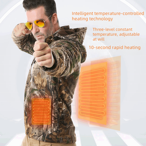 Tuta mimetica da campeggio all'aperto riscaldata da caccia alla giungla abbigliamento bionico silente cacciatore di addestramento tattico - Product Image 1