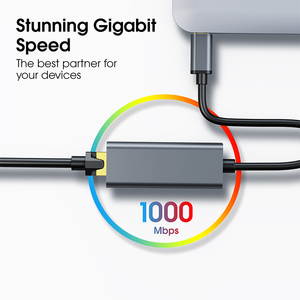 Aluminum Alloy <strong>USB</strong> 3.1 Type C Hub to RJ45 Lan Gigabit Ethernet Adapter 1000mpbs <strong>Network</strong> Adapter - Product Image 3