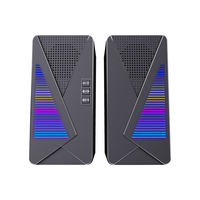 Altavoz Subwoofer USB Portátil con Bluetooth, Sistema de Sonido para Cine en Casa, Música, Computadora, Luces LED, Bajos, RGB, Altavoces para Laptop