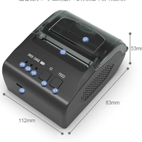 Imprimante thermique portable ZJ POS-5810 OEM d'usine pour interface Bluetooth compatible iOS/Android, mini-imprimante de reçus pour transfert de factures