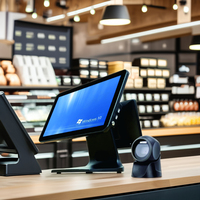 Système de point de vente tout-en-un pour le commerce de détail, caisse enregistreuse 15,6 pouces, machine de restaurant, Intel I3, Wi-Fi 6, 128 Go de RAM, écran tactile capacitif