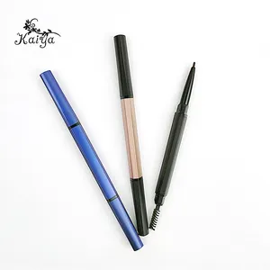 Elegante venta al por mayor belleza maquillaje ojo frente pluma ultra fino de forma de diamante del tubo impermeable de la vegano lápiz de cejas