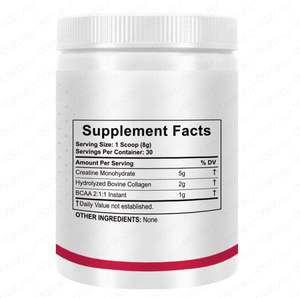 Dosage adulte <span class=keywords><strong>BCAA</strong></span> de source de collagène de poudre de monohydrate de créatine de Offres Spéciales d'OEM pour la récupération pour des femmes - Product Image 2