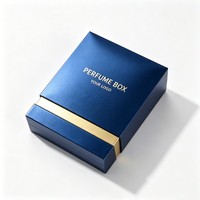 Boîte cadeau de luxe rigide en deux parties pour flacon de parfum, avec insert et logo en feuille d'or UV, pour emballage de parfum