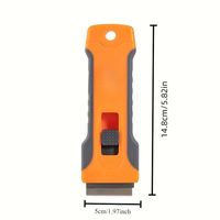 Spatule de nettoyage rétractable pour enlever la colle, manche en plastique, lame en métal, 15 cm, qualité DIY, multi-usages, marque HIAHUA, outil de raclage