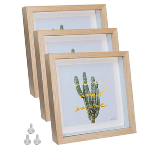 Hot square solid wood glass picture frame shadow box picture frame