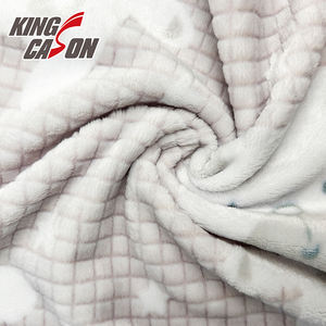 Kingcason fábrica china 100% poliéster cómodo tallado de doble cara impresión franela tela polar para manta Carments - Product Image 3