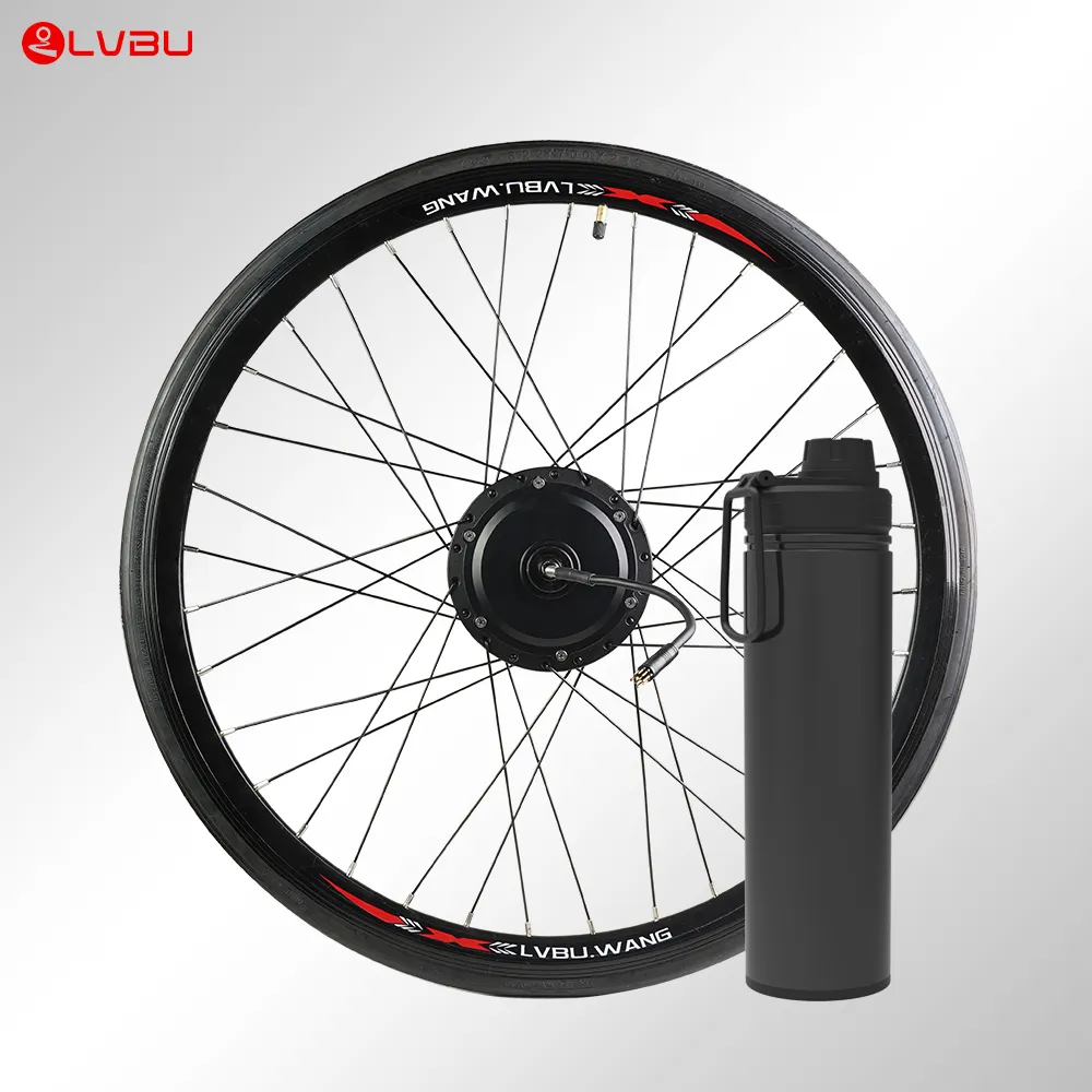 LvBu 36V 250W 350W 16 20 24 26 27.5 29 pouces 700C 28 "Kits de moteur de moyeu arrière Kit de conversion de vélo électrique avec batterie