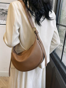 Sac à bandoulière vintage en cuir souple, nouveau sac décontracté grande capacité, sac minimaliste à porter sous le bras, sacs polyvalents à porter en bandoulière - Product Image 3