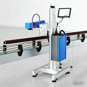 Máquina de Codificación Láser de Alta Velocidad para Tuberías de Plástico, Tuberías de Agua, Tuberías de Gas, Marcado de Códigos de Fecha y Especificaciones, Grabador Láser - Product Image 1