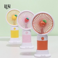 Risi Groothandel Schattige Usb Ventilator Draagbare Mini Fruit Kleine Ventilator Accepteren Private Label Handheld Mini Fan Oplaadbaar