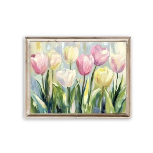 Dipinto a Mano Moderno <span class=keywords><strong>di</strong></span> Natura Morta con <span class=keywords><strong>Tulipani</strong></span>, Stampa Digitale su Tela, Decorazione Murale per Soggiorno - Product Image 1
