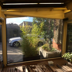 Водонепроницаемые прозрачные наружные рулонные шторы из ПВХ с застежкой-молнией, электрические выдвижные дорожки для внутреннего дворика, встроенная установка - Product Image 2