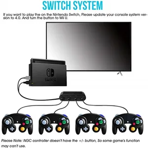 Adaptador USB 4 <span class=keywords><strong>en</strong></span> 1 para Controles de <span class=keywords><strong>GameCube</strong></span>, Compatible con Nintendo Switch, <span class=keywords><strong>Wii</strong></span> <span class=keywords><strong>U</strong></span> / PC, Compatible con Dropshipping - Product Image 2